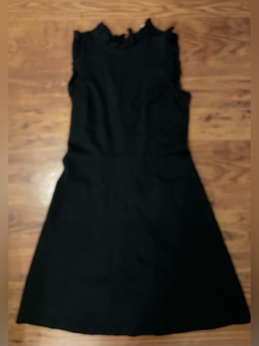 LOFT Black Sleeveless Fit-and-Flare Dress